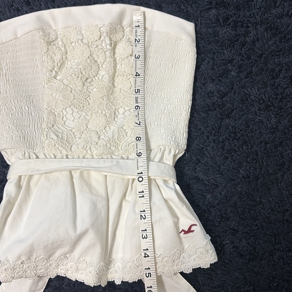 Hollister White Strapless Lace detail Top - Picture 6 of 7